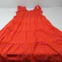 PRETTYGARDEN Women's Summer Flowy Maxi Dress Casual Cap Sleeve V Neck Smocked Beach Sundress (XX-Large, Print Red)