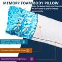 1 MIDDLE ONE Body Pillow, Memory Foam Body Pillows for Adults Sleeping, Long Pillow for Bed, Big Large Firm Full Body Pillow for Side Sleeper, 20x54 Inch, White
