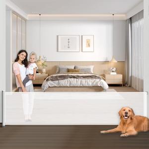 Retractable Baby Gates Extra Wide 120",Dog Gates for The House Extra Wide,Extra Wide Baby Gate for Large Opening Outdoor Retractable Safety Gate,Retractable Gate for Doorways, Decks, Hallways, Stairs