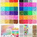 Bracelet Making Kit - 12000 Pcs Clay Beads, 48 Colors in 3 Boxes, Friendship Bracelet Kit with Elastic Strings, Polymer Spacer Beads, Jewelry Making Crafts Gift for Kids, Teens, Girls & Adults