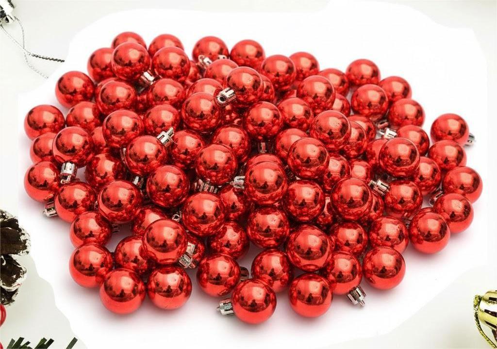 Christmas Ball Ornaments Silver 144pcs Small Christmas Tree Balls for Xmas Holiday Wedding Party Decoration, Tree Ornaments 1.18-Inch