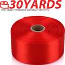 1-1/2 Inch 30 Yards Red Solid Satin Ribbon for Gift Wrapping,Craft Floral Bouquets,Wedding Party,Timeless Flower,Decoration Floral Hair,Balloons