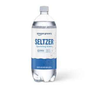 Amazon Grocery, Seltzer Sparkling Water, 33.8 Fl Oz (EXP 08/18/26)