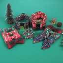 DOGWONG Christmas Red Plaid Dog Collar with Bowtie, Cute Cotton Dog Collars Red Christmas Dog Bowtie for Small Medium Large Dogs