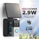 QIBOX Solar Charger Compatible with Ring Video Doorbell 4/3/3 Plus/Battery Doorbell Plus, Waterproof Continuously Solar Panel, Adjustable Panel