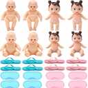 24 Pcs Funny Baby Shower Chancla Toss Game, Throw the Chancla at Naughty Baby Doll, Party Activities for Gender Reveal, Fiesta Decorations(Mixed)