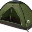 Night Cat Backpacking Tent for One 1 to 2 Persons Lightweight Waterproof Camping Hiking Tent for Adults Kids Scouts Easy Setup Single Layer 2.2x1.2m (1 Person (7.0*3.8*3.6ft), Army Green)