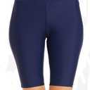 Wetopkim Women's Swim Shorts High-Waisted Swimsuit Bottom Quick Dry Bathing Suit Board Short (18, Navy Jammer)