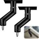2 Pack Rain Chain Gutter Adapter Kit Installation 7inch Rain Chains for Gutters Chain Downspout Curved Spout Iron for Gutter Downspout Outlet(Black)