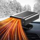 Car Heater That Plugs Into Cigarette Lighter, 12V Portable Car Heater for Vehicle Fast Heating Defrost Defogger, 2 in 1 Heating and Cooling Fan 360Rotation Defogger for Car and Truck Windshield
