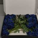 20PCS Artificial Dusty Blue Roses, 3.9'' Silk Flower Head Fake Blue Rose with Long Stems, Realistic Faux Roses Bouquet for Mother's Day DIY Wedding Home Party Office Decoration