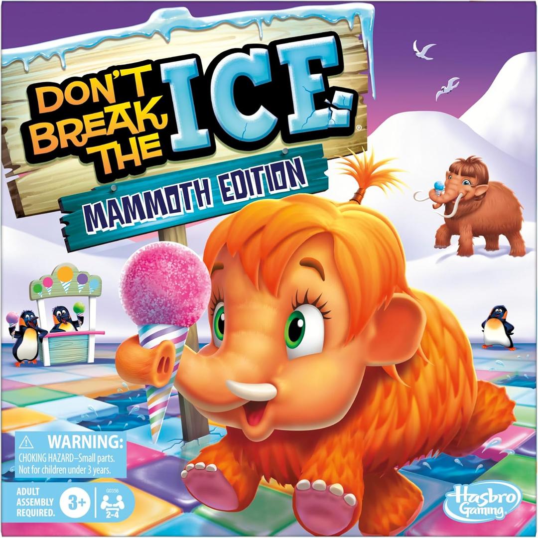 Hasbro Gaming Dont Break The Ice Mammoth Edition Board Game | Ages 3 and Up | 2 to 4 Players | Preschool and Kids Games | Easter Gifts for Boys and Girls