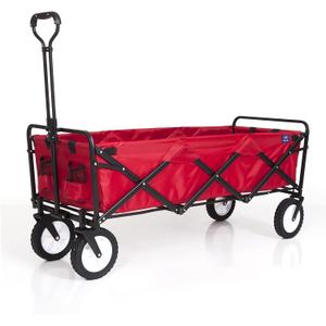 Mac Sports WTCX-201 Extended Collapsible Folding Outdoor Utility Wagon, Red