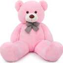 MaoGoLan Giant Teddy Bear 4 Feet, Adorable and Cuddly Big Teddy Bear Stuffed Animal 47", Pink Teddy Bear Plush Gift Decoration for Baby Shower, Party, Birthday, Valentines Day