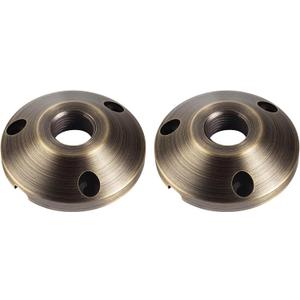 Sturdy Cast Brass Landscape Lighting Mounting Base, Outdoor Light Mounting Plate, Surface Mounting Plate, Low Voltage Landscape Lighting Accessories Antique Bronze 2pcs