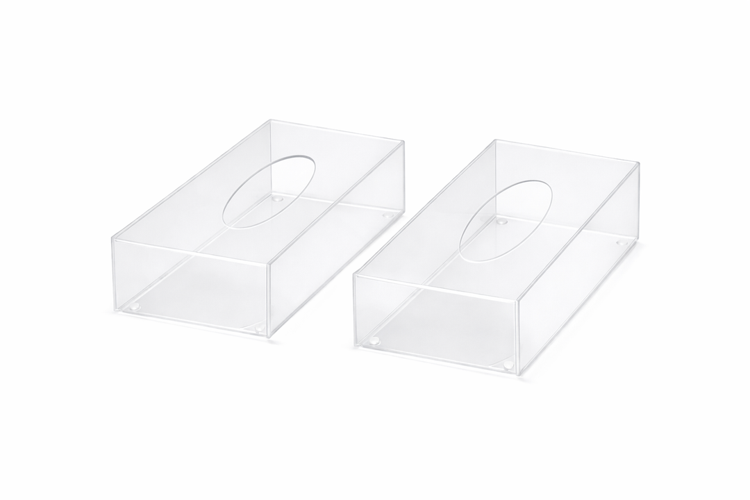 Box Cover, Acrylic Tissue Holder Napkin Dispenser for Home Office Restaurant Desk Decor,  Rectangular