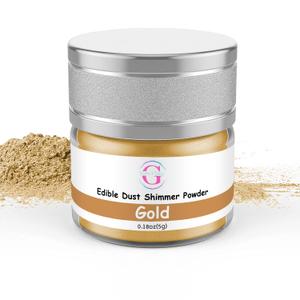 5 x Glitter & Glitz Edible Glitter for Drinks - Premium Drink Glitter Edible Dust for Cocktails, Baking, Brew, Champagne - Luster Dust and Cocktail Glitter - Edible Glitter for Drinks Decoration (Gold, 5Grams)