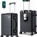 24 Inch Checked Luggage, Zipperless Hard Shell Suitcase
