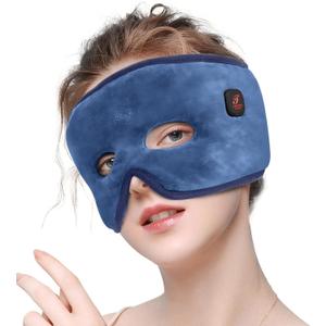Heated Face Mask for Sinus Pressure, Cordless Sinus Mask with 3 Temperature Modes, 2500mAh Rechargeable Face Heating Pad, Sinus Pressure Relief with 15 Minutes Auto-Off(Blue)