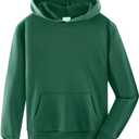 Spring&Geges Solid Classic Hoodies Soft Hooded Pullover Sweatshirt  2XL Dark Green