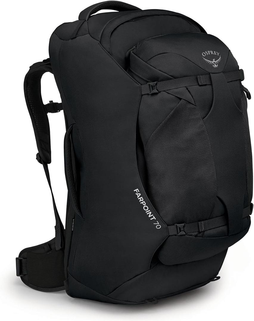 Osprey Farpoint 70L Men's Travel Backpack, Black