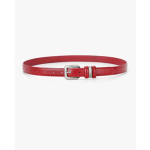 XZQTIVE Women Leather Belt for Jeans Pants Dresses Fashion Ladies Skinny Leather Belt with Silver Buckle