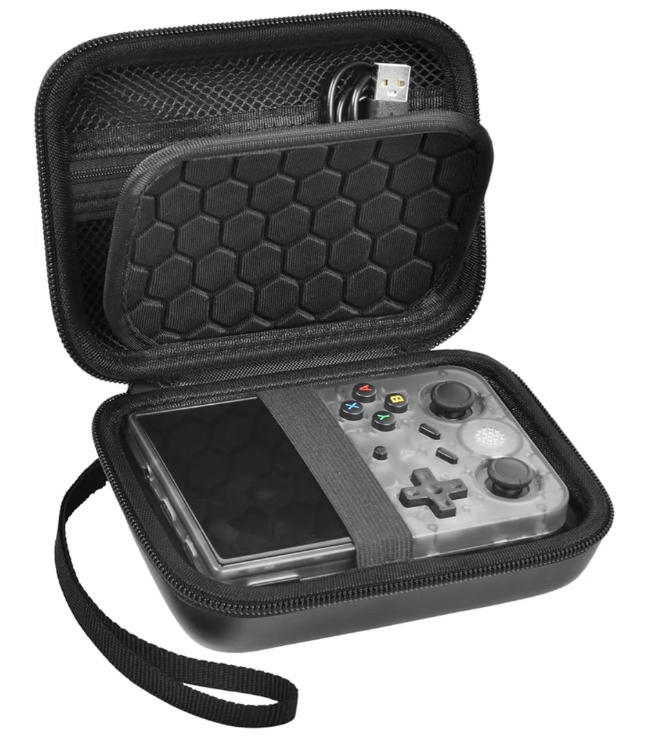 PAIYULE Travel Case Compatible with RG353V/ RG353VS/ R36S Retro Handheld Game Console, Handheld Emulator Storage Holder Organizer, Android Game Console Carrying Bag (Box Only)