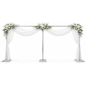10x20FT Heavy Duty Backdrop Stand, Adjustable Pipe and Drape Backdrop Frame for Weddings, Parties & Photography, Metal Background Support Stand for Drapes, Balloons and Event Decorations (Silver)