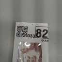 MISUD Press on Nails - Medium Almond Glue on Nails with Chrome, Acrylic French Tip Design 24 pcs