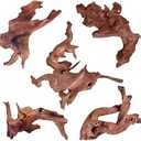 Jorewood Natural Small Aquarium Driftwood for Fish Tanks & Reptile Terrariums – 100% Safe Fish Tank Decorations, Unique Twisted Branches 5-Piece 4-8 Inch Low Tannin, Easy to Sink