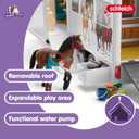 Schleich Horse Club - 227PC Lisa Transporter Playset Horse Toy Trailer Set with Family, 3 Horses, Dog, Grooming Station & Rooftop Pool for Real Water Play Realistic Toys for Kids Ages 5+ | 42619, One Size
