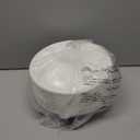 Freshware Paper Bowls - Disposable 32 oz Soup Bowl, 50-Pack Biodegradable Sugarcane Fiber Serving Bowls - Heavy Duty Bagasse for Hot Food Plates - Microwave & Freezer Safe, Stackable Dinnerware (White)