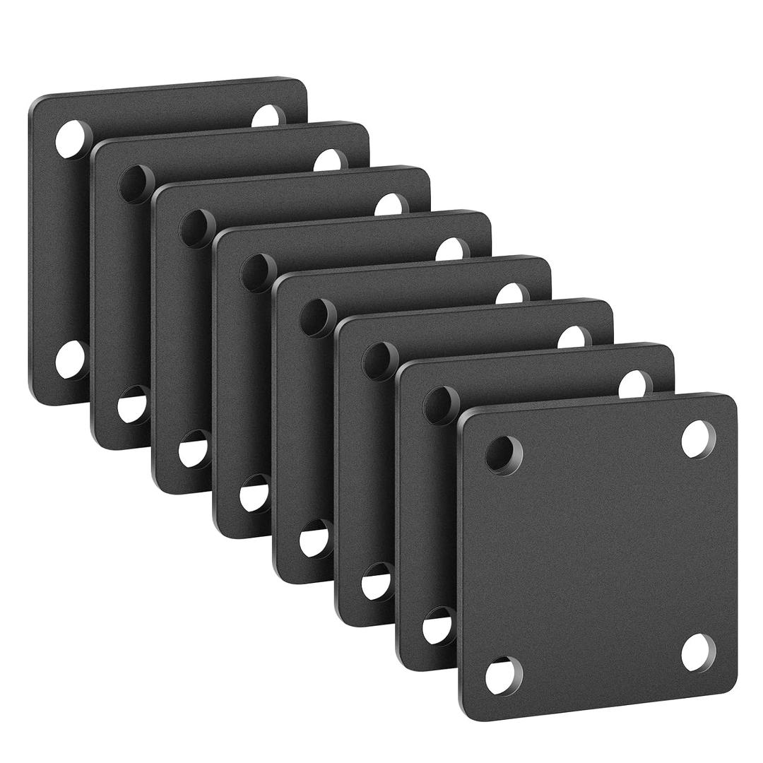1/8 Square Steel Plate Base 4x4 for Tile, Hot Rolled Weldable A36 Flat Metal Plate Sheet 4 inch with Holes 8 Pack