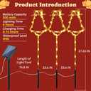 6 Packs Christmas Bell Solar Garden Lights with 8 Light Modes, 21.65 Inches Tall Christmas Outdoor Light with 20 LEDs Each, Solar Outdoor Xmas Decor for Garden, Path, Patio (Warm White)