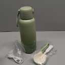 Portable Bottle Warmer for Travel, 17OZ Baby Bottle Warmer On The Go with 100W Fast Heating, Super Fast Charging (Full in 1.5H), Accurate Temp Control, Travel Portable Milk Warmer for BabyMilk