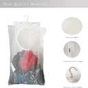 Hanging Mesh Laundry Hamper (30in*20in*2in) Large Dirty Clothes Bag, Can Be Used Behind The Door & Closet & Caravan& Bathroom (White)