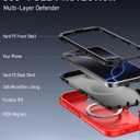 Magnetic Case for iPhone 16 - [Compatible with MagSafe] [Military-Grade Protective] -Heavy Duty Magnetic Phone Case for iPhone 16 Case 6.1 Inch - Red