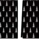Artoid Mode Black Xmas Tree Christmas Kitchen Towels Dish Towels, 18x26 Inch Farmhouse Holiday Winter Decoration Cleaning Set of 2