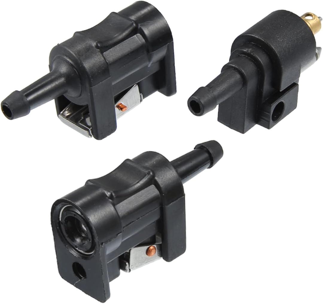 X AUTOHAUX 3pcs Marine Boat Engine Fuel Line Connector Fittings 8mm Female Male Fuel Pipe Joint Comp Fitting for Yamaha Outboard Motor Fuel Tank Hose Pipe 5/16 6E5-24305-06-00 6Y2-24305-06-0