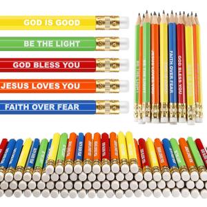 Jetec 100 Pcs Mini Pencils Bulk Inspirational Golf Wooden Half Pencils with Eraser and Motivational Sayings Back to School Gifts for Kids Student Teacher First Day of School(Rainbow Color)