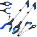2025 New 2-Pack Grabber Tool, 32" Long Reacher Grabber Pickup Tool with Magnetic Tip, Trash Picker for Elderly Grab It Reaching Tool, Garbage Picker Upper, Litter Pick Up Grab (Blue)