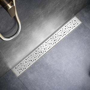 Sharp-tec 24 inch Linear Shower Drain, Brushed Rectangular Floor Drain, V-Shape Design Drain Channel, 304 Stainless Steel, cUPC Certificated for Bathroom Shower Room (Drain Base is Not Included) Sharp-tec 24 inch Linear Shower Drain, Brushed Rectangular Floor Drain, V-Shape Design Drain Channel, 304 Stainless Steel, cUPC Certificated for Bathroom Shower Room (Drain Base is Not Included)