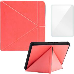 Case Compatible with 8" Kobo Forma(Model N782, 2018 Release Version), Includes a Screen Protector - Premium PU Leather Cover with Auto Sleep/Wake (One Size, Pink)