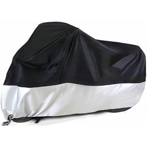 Motorcycle Covers, Outdoor Waterproof Motorbike Covers with Lock-Holes & Storage Bag, Fits up to 96.5" Motorcycles