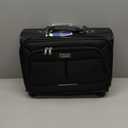 Lekebobor Rolling Laptop Bag With a Compact Combination LockRolling Laptop Briefcase on Wheels for Women/Men Fits Up to 15.6Inch computer Bags Water Resistant for Work Travel and Business, Black (Medium)