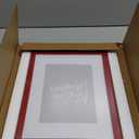An&He 8.5x11 Picture Frame, Wooden Frame with Tempered Glass for Wall Mount or Desk Display, Home & Office Use Red