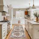 3x12 Hallway Washable Runner Rug : Vintage Soft Kitchen Bathroom Laundry Runner Non Slip Backing Farmhouse Entryway Floor Mat Stain Resistant Carpet for Bedroom Living Room Distressd Beside Rug Orange