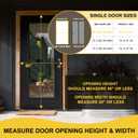 Reversible Left Right Side Opening Magnetic Screen Door for 60 x 80 in French Door, Screen Itself Size: 62" x 81", Glass Sliding Door Heavy Duty Screen Door Mesh Curtain for Front Patio Or Large Door