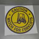 SmartSign - SF-0098-FO-17 "Caution - Watch For Forklifts" Anti Slip Adhesive Floor Sign | 17" x 17" Black on Yellow