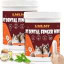 Dog Dental Wipes - Tooth Brushing Kit for Cats & Dogs - Dog Toothbrush Finger Dental Wipes to Remove Plaque & Tartar,Effective Teeth Cleaner (100PCS)